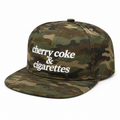 Cherry Coke & Cigarettes Camo Snapback