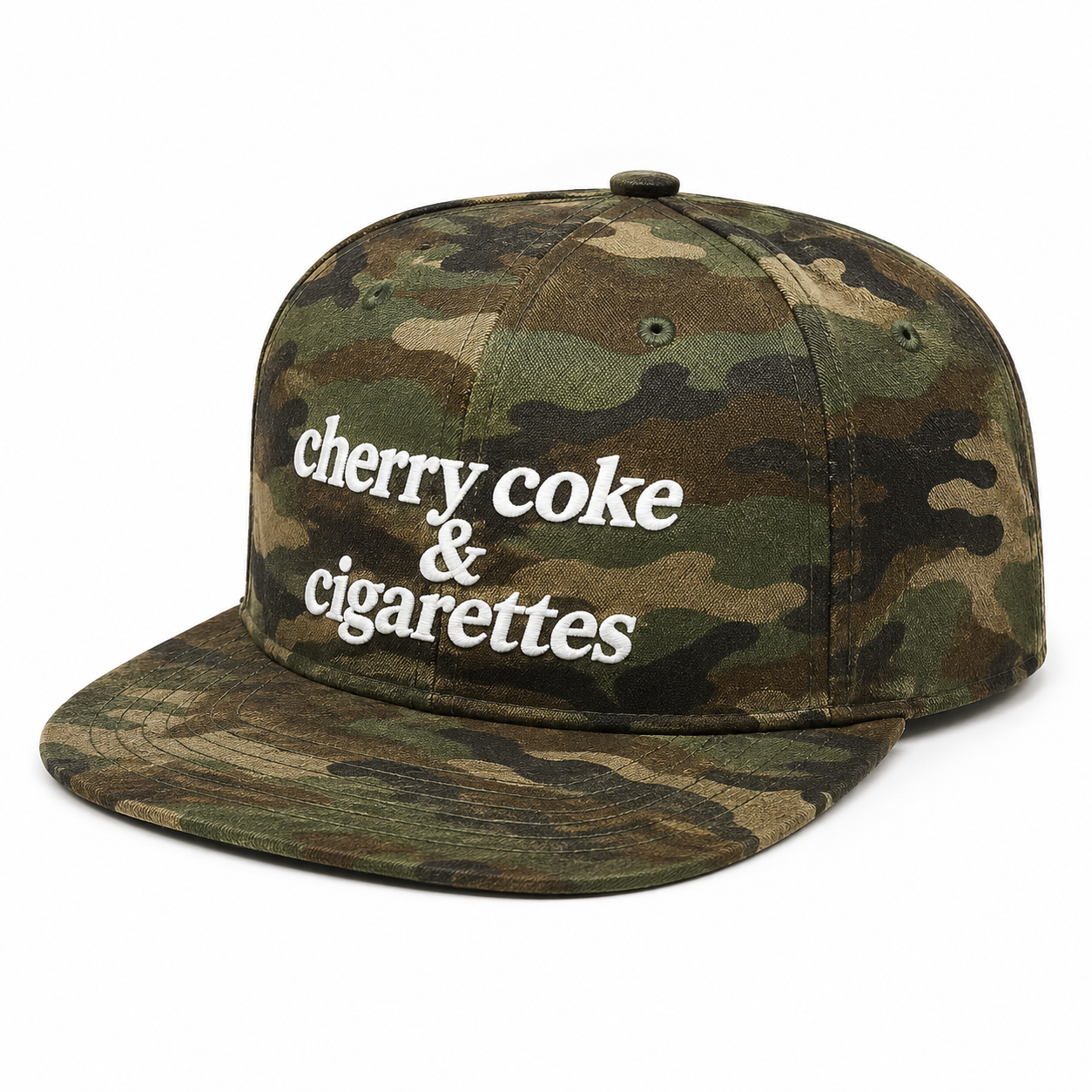 Cherry Coke & Cigarettes Camo Snapback