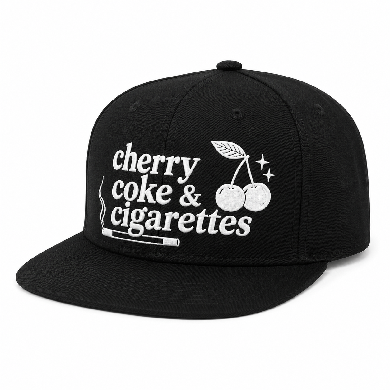 Cherry Coke & Cigarettes Black Snapback