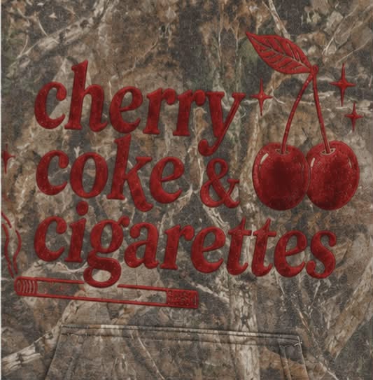 Cherry Coke & Cigarettes Camo Hoodie