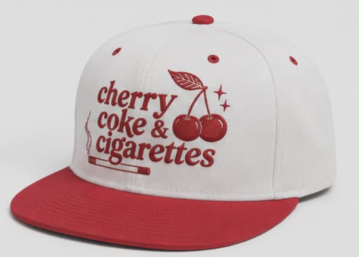 Cherry Coke & Cigarettes Snapback Hat