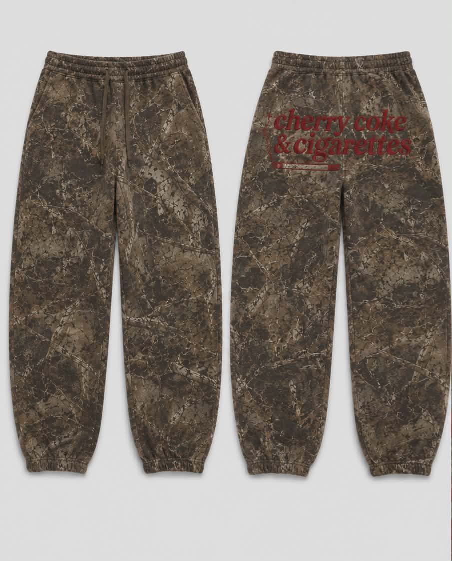 Cherry Coke & Cigarettes Camo Sweatpants