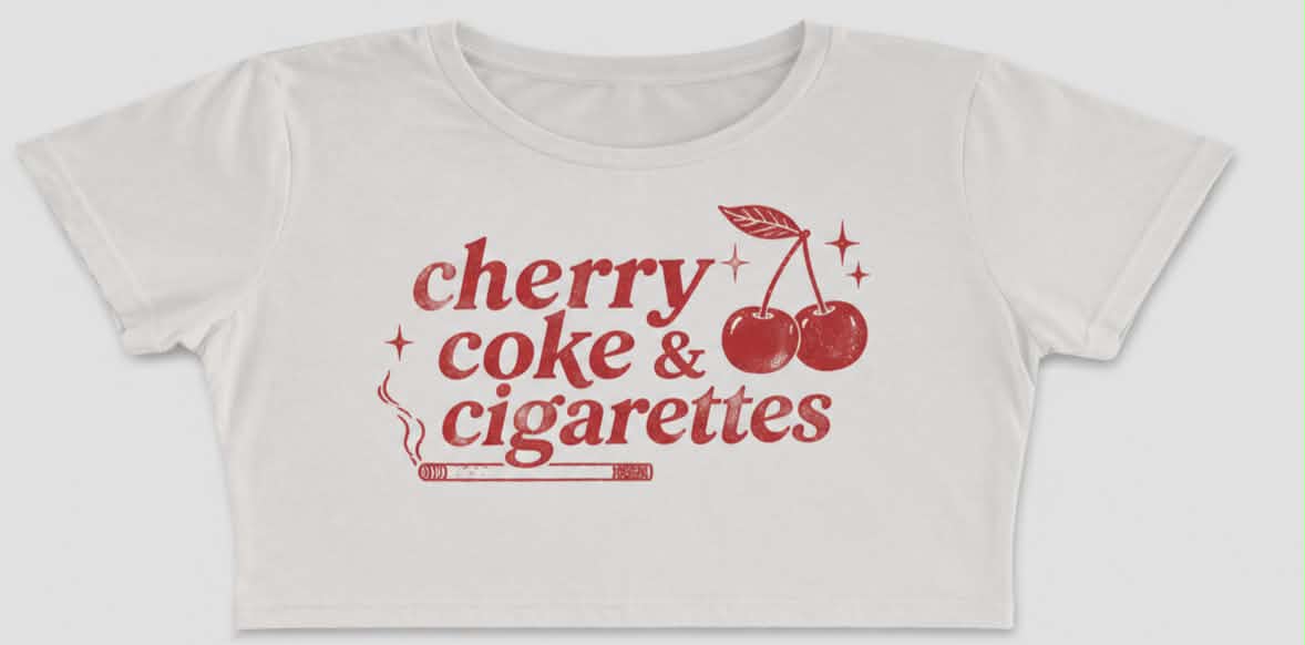 Cherry Coke & Cigarettes Baby Tee