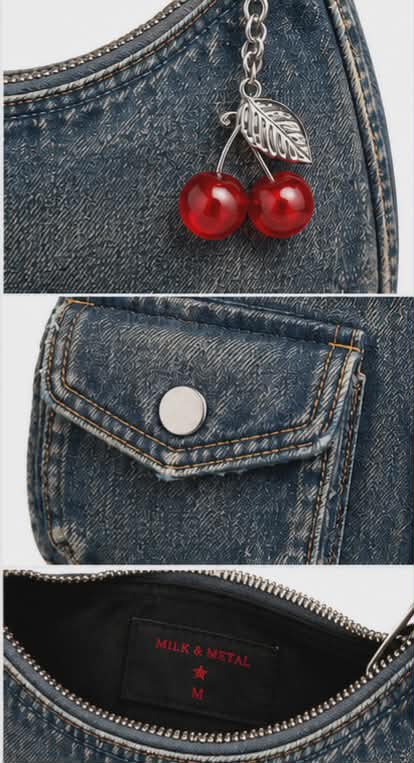 Cherry Rodeo Denim Bag 🍒