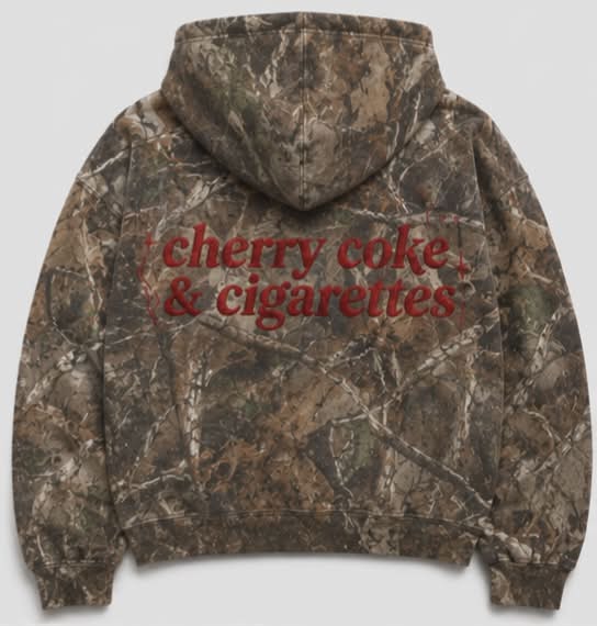 Cherry Coke & Cigarettes Camo Hoodie