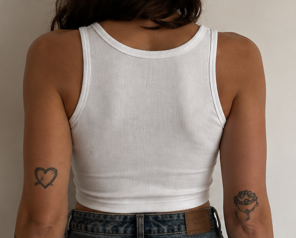 White Ribbed Tank
