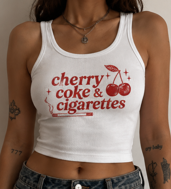 White Ribbed Tank